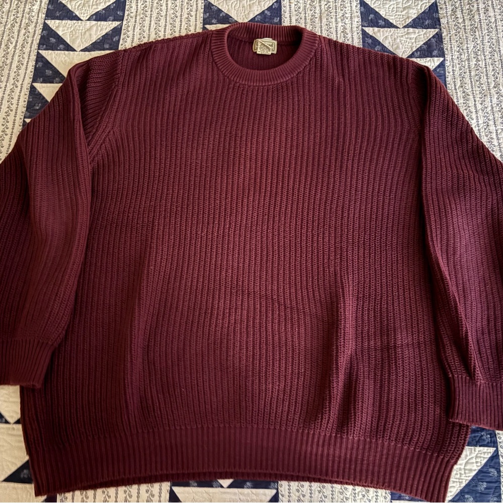 L.L. Bean Men's Crewneck Sweater - Burgundy